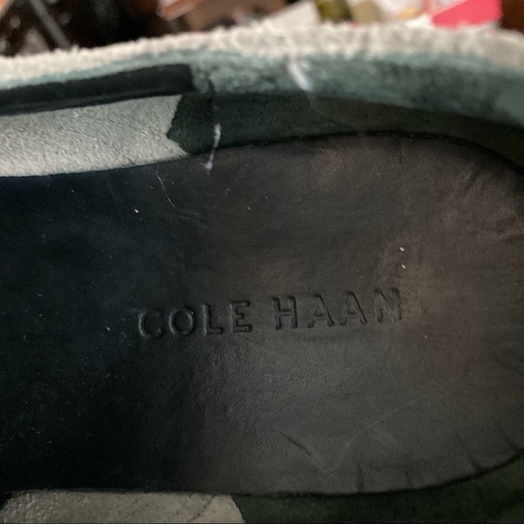 COLE HAAN Lunargrand Sz 7 (M) 9-9.5 (W) Oxford  Wingtip Gray Suede Shoes - Picture 9 of 10